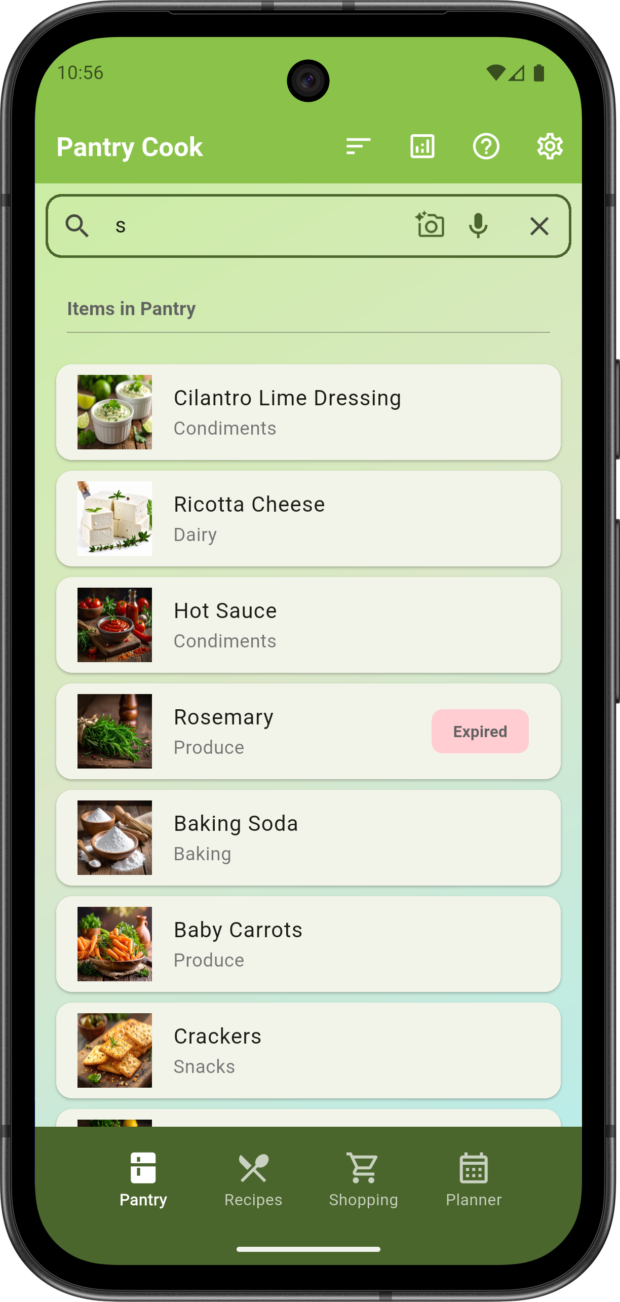 Add multiple pantry items